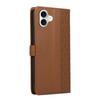 For iPhone 17 Case Splicing Imprinted Rhombus Leather Phone Cover with Wrist Strap