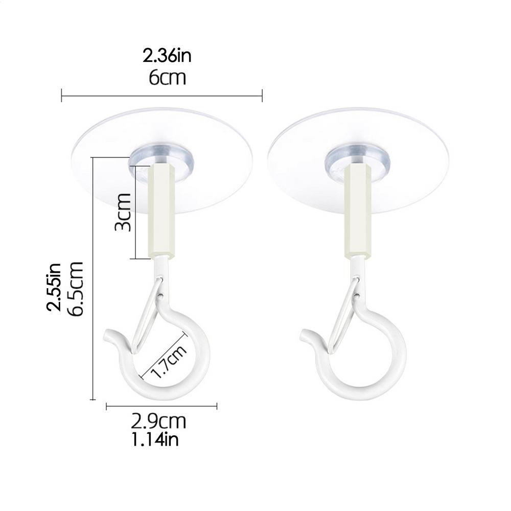 Safety Ceiling Hanger 2Pcs/set Non-punching Ceiling Traceless Hooks Self-Adhesive Safety Ceiling Hanger For Light Strings Wind