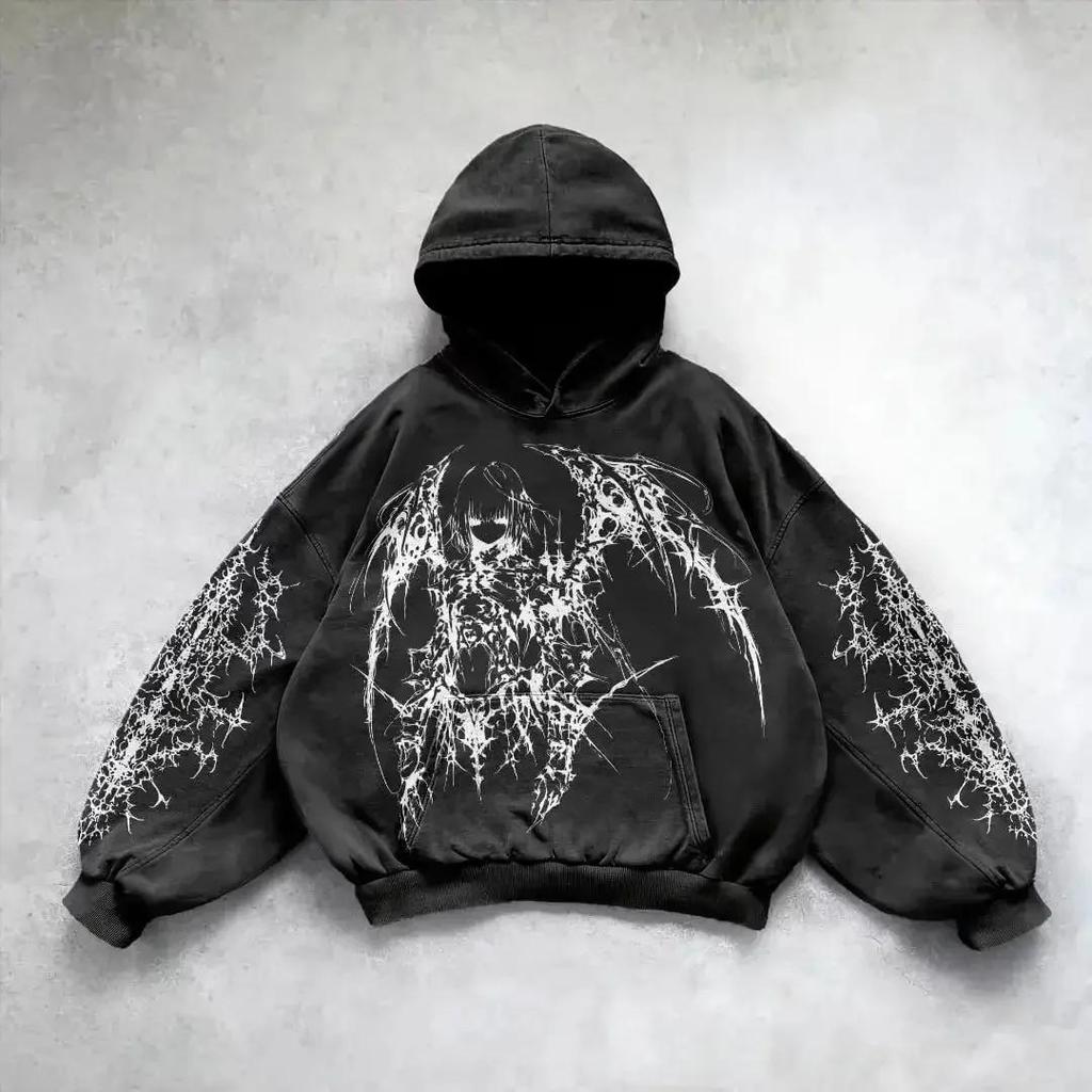 Spring Autumn Europe Fashion Hip Hop Retro Kids Hoodie Boy's Street Pullover Casual Loose Vintage Sweatshirt Girl's Hoodie Top