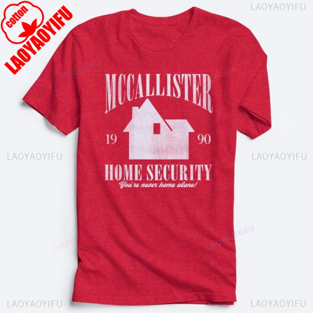 McCallister Home Security Tshirt Funny Retro 1990 Christmas Shirt Holiday Unisex Tshirt Men Women Casual Christmas Cotton Tops