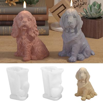 Härlig 3D Djur Ljus Silikonform Husdjur Hund Gör-det-själv Aromaterapi Gips Ljus Resinform Tvål Hantverk Gjutform Heminredning