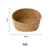 Natural Seaweed Woven Storage Basket for Kitchen & Entryway