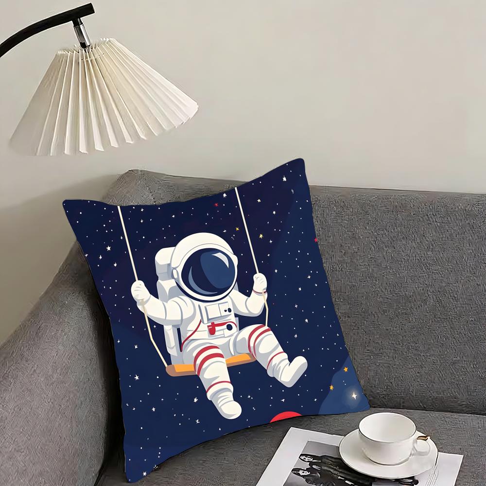 Astronaut Leuke Kussenhoes Kussensloop Ultrazacht Huidvriendelijke Stof Wolkachtig Comfort Verborgen Rits