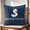BBeneteauS YYachts Cushion Cover Natural Linen Organic Fabric DoubleSided Printing Couch Pillow Covers Home Decor