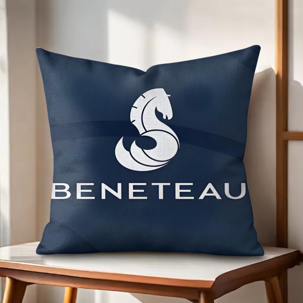 BBeneteauS YYachts Cushion Cover Natural Linen Organic Fabric DoubleSided Printing Couch Pillow Covers Home Decor