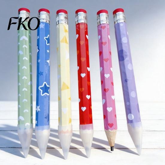 Heart Pattern Pencil Giant Pencil, Extra Large Writable with Colorful Printed, Oversized for School Office Supplies Cute Stationery
