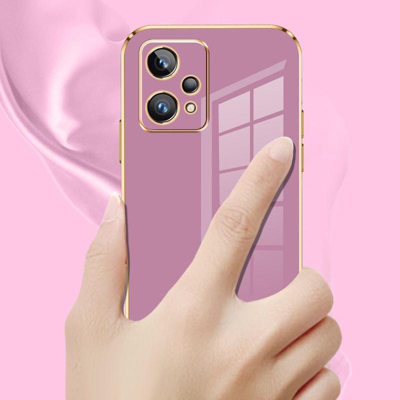 Pro Realme 9 Case Realme 9 5G telefonní pouzdro Realme 9 Pro + 9 9i 5G 9i Realme 9 Pro Plus Luxusní čtvercový pokovování nárazuvzdorný zadní kryt