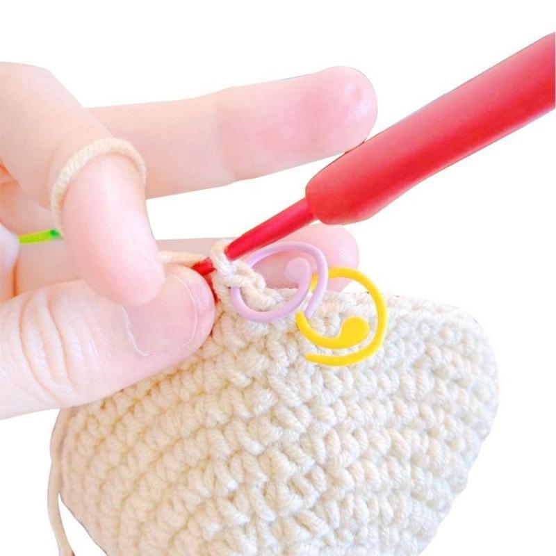 100 STÜCKE Bunte Maschenmarkierer Stricken Häkeln Abschließbare Maschenmarkierer Metall Maschennadel Clip Zähler Häkeln Nähzubehör