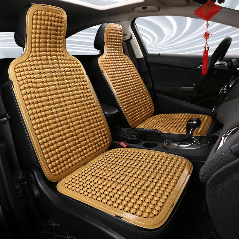 Universal Sommer Autositz Kühlkissen PVC Perlen Massage Autositzbezug mit weicher Taillenmatte Atmungsaktiv Langlebig 1St