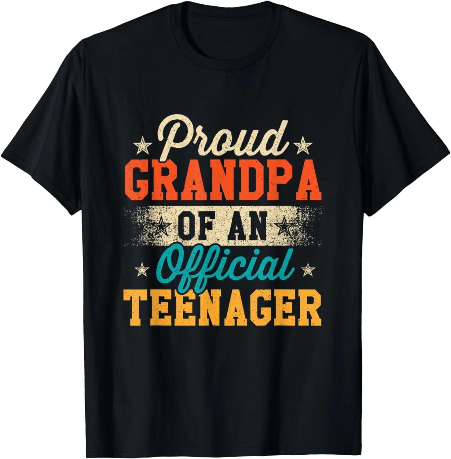 Proud Grandpa of Official Teenager 13th Birthday Gift Boys Gift Unisex T-Shirt 4XL