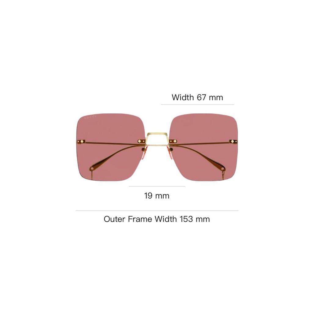 Gucci Frameless Butterfly Pendant Sunglasses Women Sunglasses GG1147S-005