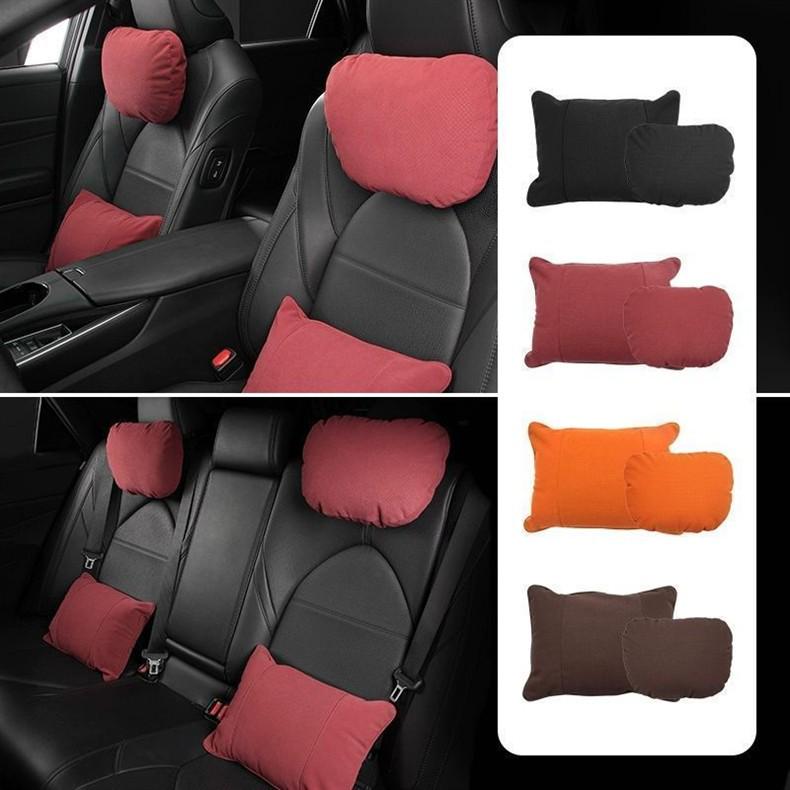 Car Headrest Lumbar Support Cushion for BMW, Mercedes-Maybach, Tesla