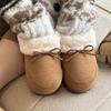 Height-increasing Plush Slippers Women's Autumn and Winter New Versatile Plush Thickened Indoor Home Can Wear Warm Cotton Slippers