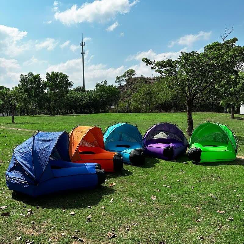 SEE KEAN Outdoor Inflatable Lounger with Sunshade Canopy