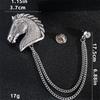 Vintage Horse Head Brooches For Women Men Animal Casual Party Brooch Pins Gifts