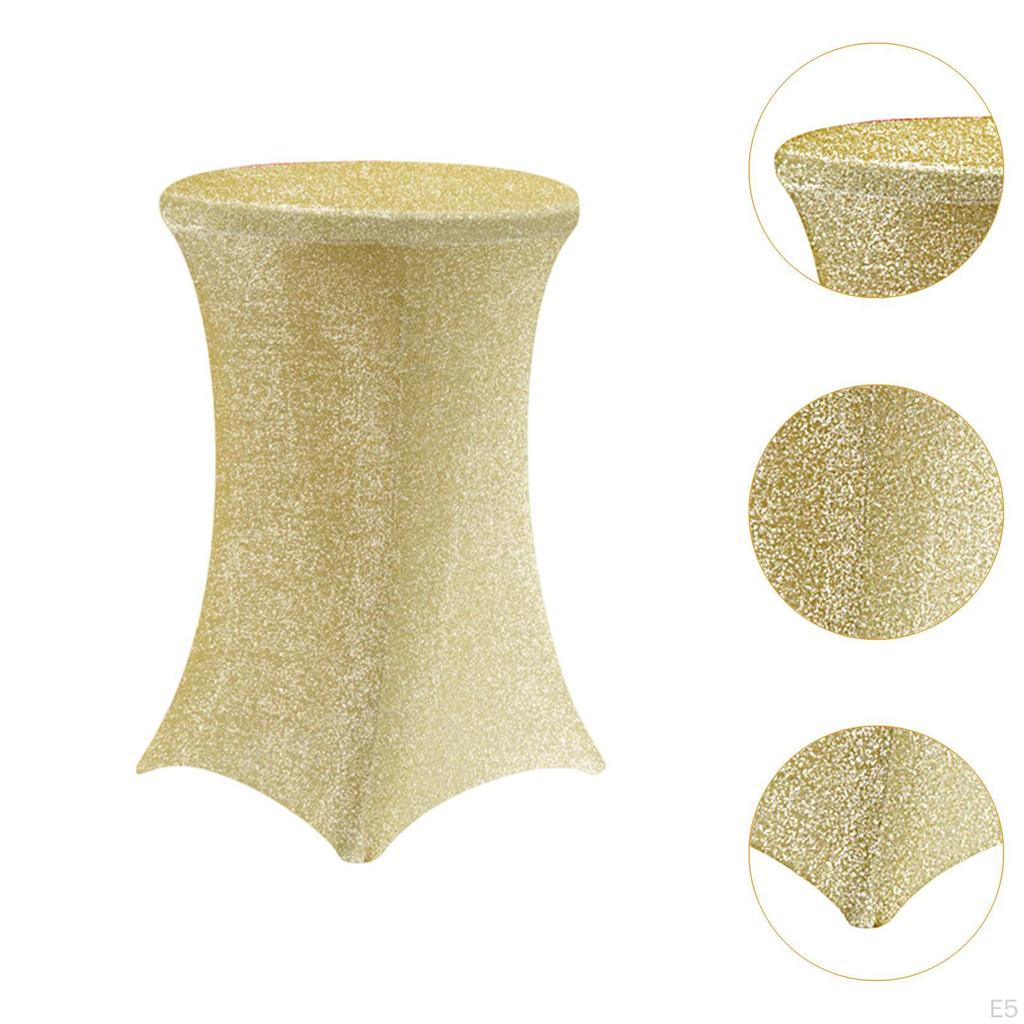 Cocktail Tablecloth 31.50"x43.31" Easy Installation Round Premium Highboy Table Cover for Event