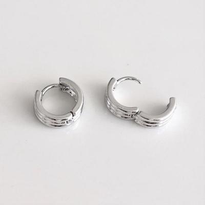 Three Line One Touch Earring (S6978589)