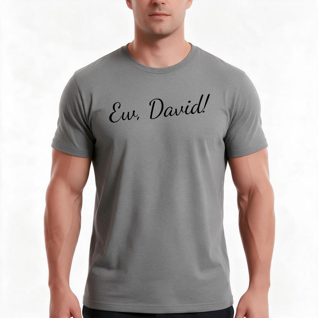 Ew David Tshirt Summer Casual Cotton Tee Oversized Streetwear Tops Vintage Graphic Print Loose Fit Short Sleeve