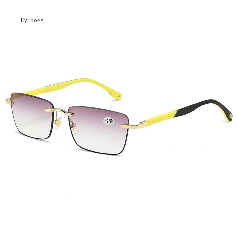 Men's Business Square Presbyopia Glasses Fashionable Elastic Anti Slip Sports Style Ultra Light High-definition Glasses Óculos