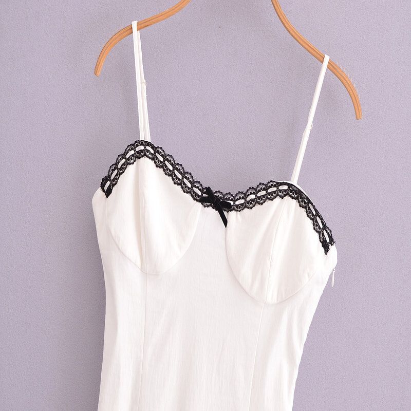 Fashion Style 2024 Fall and Winter New Women's Sling Corset V Neck Mini Dress 8818528