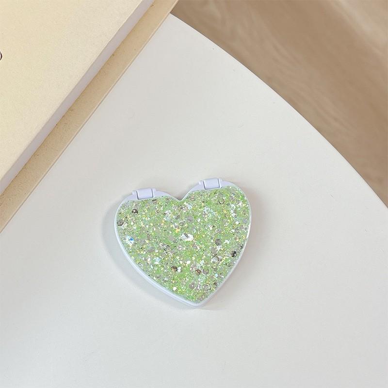 

Sparkling Glitter Flip Mirror Mobile Phone Accessories Decorative Adhesive Backing Korean Instagram Style Makeup Niche Creativity