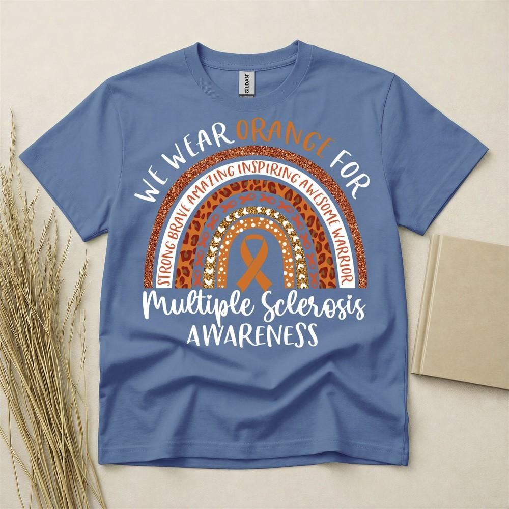Multiple Sclerosis T Shirt Ms T Shirt Awareness Tee Support Illness Shirt Ribbon