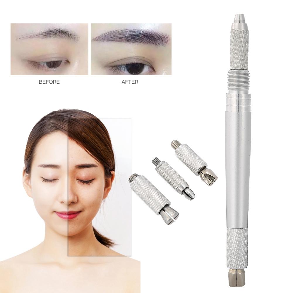 3 IN 1 Professional Dual end Microblading Permanent Pen Manual Liner Gun Fog Eyebrow Tattoo