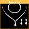 Bridal Jewelry Set With Water Diamonds For Special Occasions