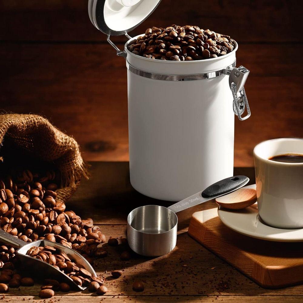 Stainless Steel Beans Storage Container Date Tracker Coffee Storage Jar Food Storage Box  Cereal