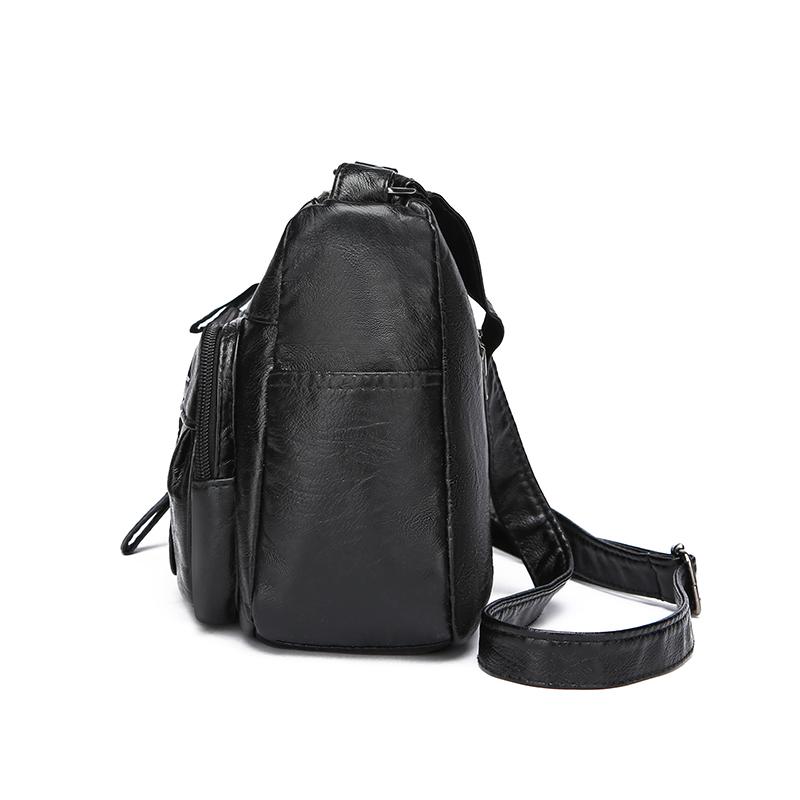 Damentasche Weiche Leder Mehrschichtige Schulter Umhängetasche Muttertasche