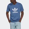 adidas Originals Trefoil Logo Printing Sports Round Neck Short Sleeve Navy Blue Men's GN3467