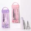 YOUSHA - Set: Eyebrow Razor + Stainless Steel Tweezers + Makeup Scissors
