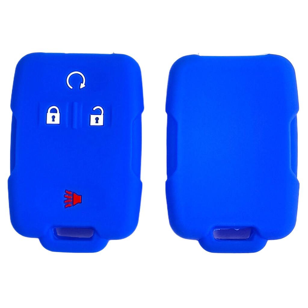 Car silicone key cover for Chevrolet Colorado remote control 3 1 button silicone keychain Silverado GMC car key case