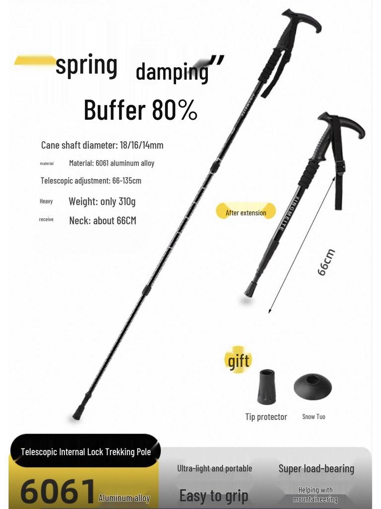 Kids' Folding Trekking Poles: Aluminum, Non-slip, Shock-Absorbing Design for Outdoor Hiking
