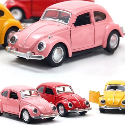 Stopowy Model Samochodu Garbus Vintage Otwierane Drzwi Zabawka dla Dzieci Samochód Dekoracja Tortu Kolekcja Akcesoriów dla Chłopca Prezent