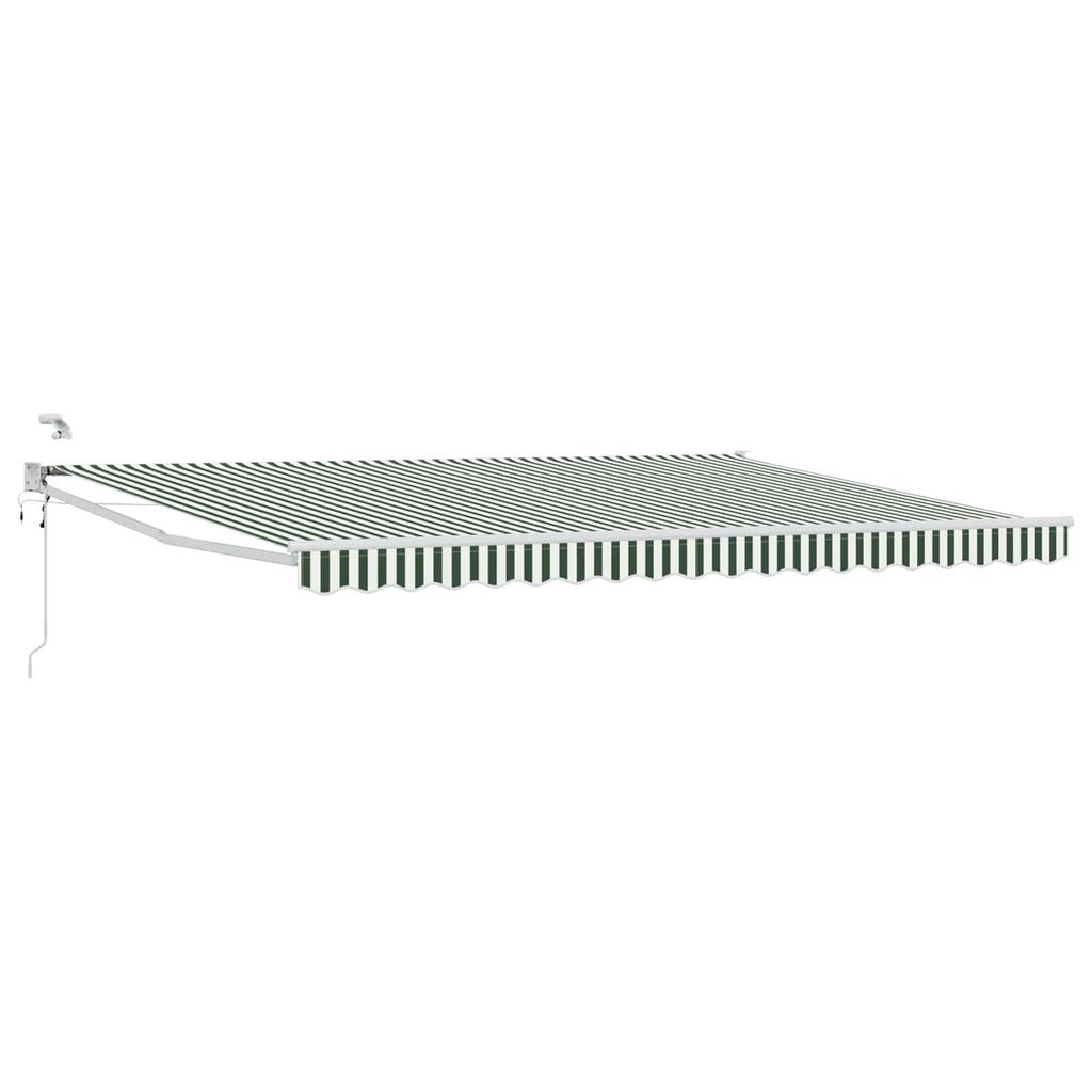 Electric Retractable Awning In Green and White 4.5 * 3 M