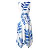 Women's Casual Sleeveless Floral Print Dress Round Neck Irregular Hem Mid-Length Dress Lightweight Summer Dress