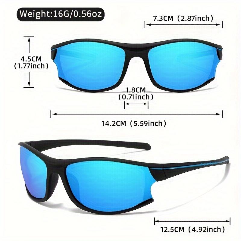 3-pack polarized sports sunglasses for men, PC frame & lens, half frame design, UV protection, for climbing, racing
