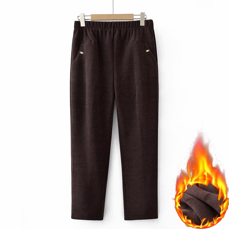 Mom's Spring Straight-Leg Elastic Pants for Middle-Aged Women - Plus Size Casual Fit