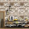 Retro Brick Self-adhesive Wallpaper Bar Restaurant Living Room Decoration Background Wall Self-adhesive Paper Wallpaper