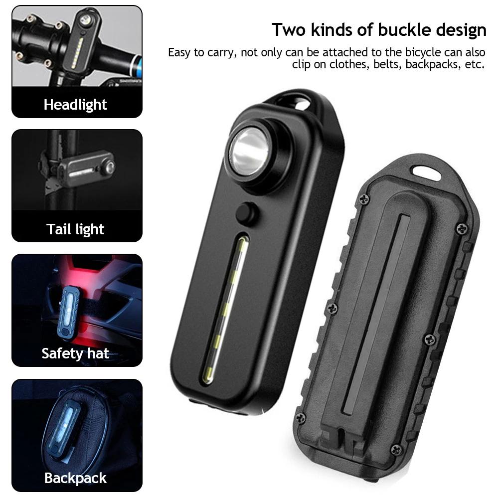 1Pc LED Red Blue Shoulder Bicycle Light with Clip USB Charging Flashing Warning Safety Flashlight Torch Bike Warn Lantern Light