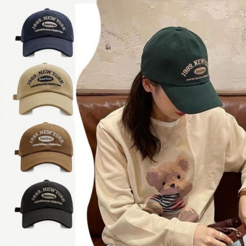 1989 New York Cap for Unisex 1989 New York Cap Ivory-Lettering Brown