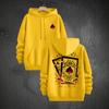 Poker Ace of Spades print hooded sweater, men's and women's loose pullover