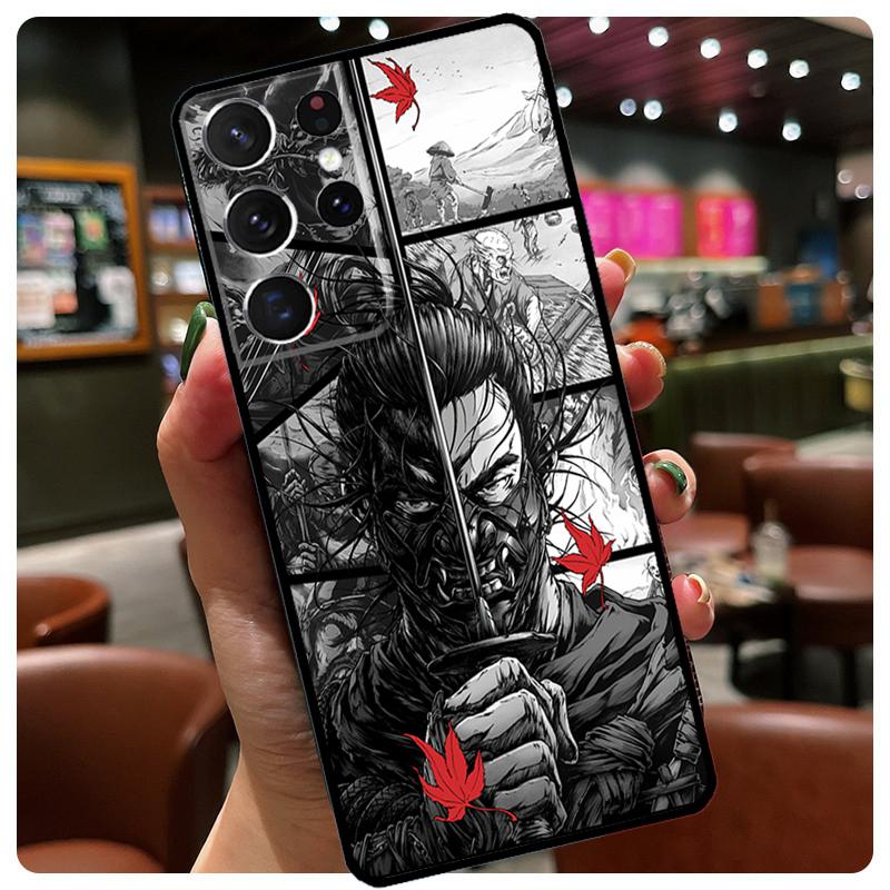 Japan Samurai Ninja Case For Samsung Galaxy S23 S20 FE S21 Ultra S8 S9 S10 Note 10 Plus Note 20 S22 Ultra Cover
