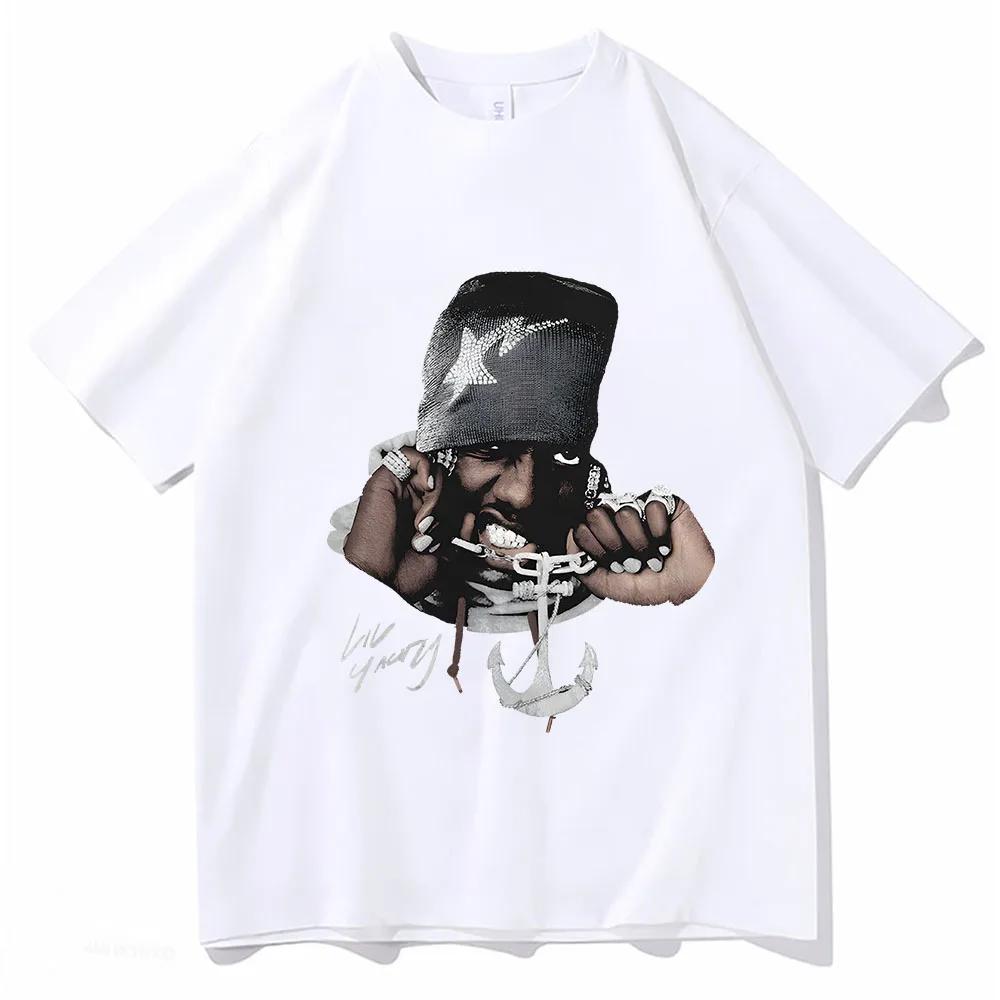 

Футболка с рисунком хип-хопа Rapper Lil Yachty, летняя, повседневная, удобная, 100% хлопок, мужская, трендовая, модная, свободная, уличная одежда M
