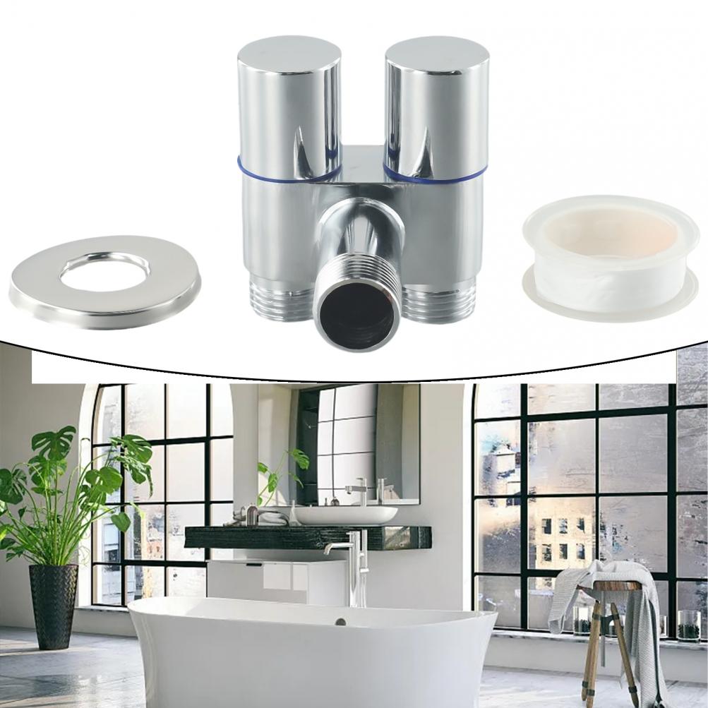 G1/2 1 in zwei out Doppelsteuerung Waschmaschine Wasserhahn Toilette Dreiecksventil