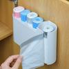 Wall Mounted Pull-out Type Trash Bag Dispenser Plastic Waste Bag Storage Box  Cabinet Door