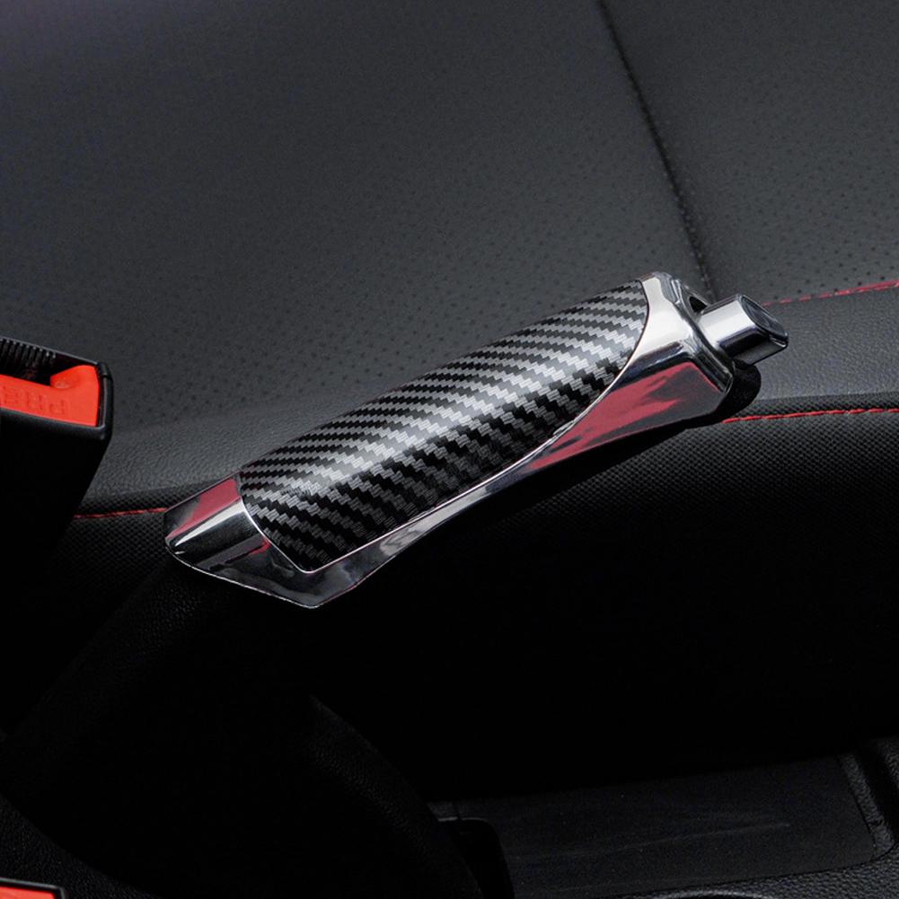 Universal Stylish Anti-slip Handbrake Grips Protection Cover Carbon Fiber Parking Brake Decoration Shell Interior Accessories