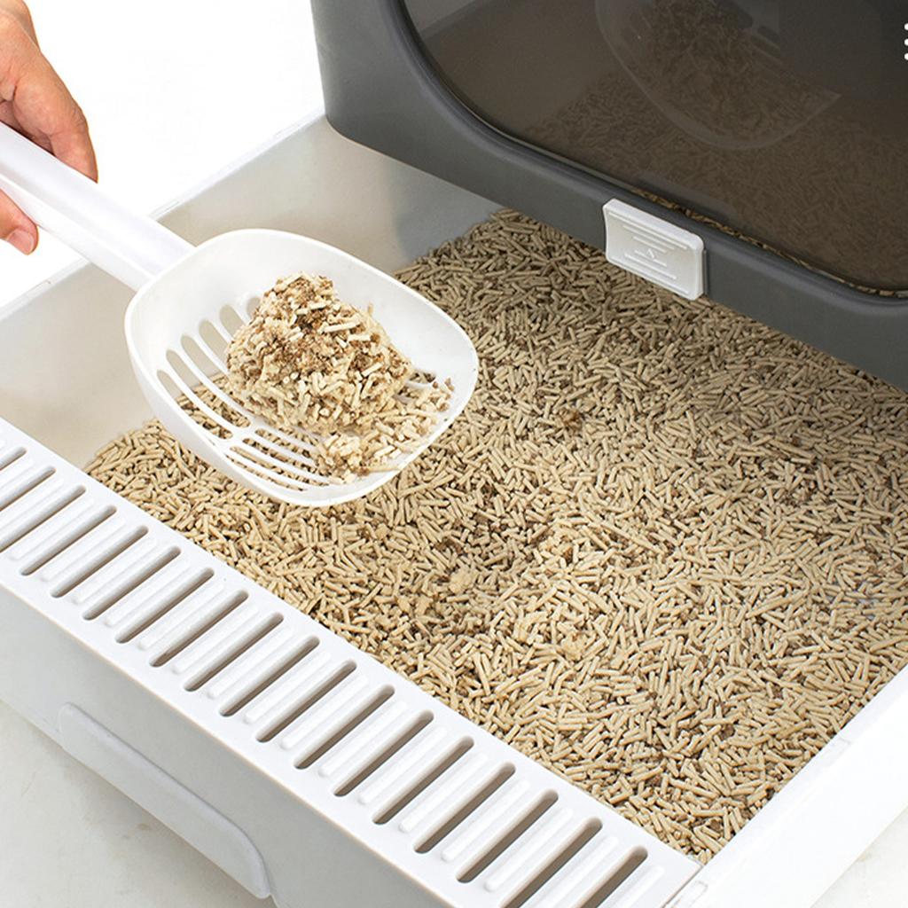 Cat Litter Box Enclosed PP Odorless Foldable Anti  ing with Scoop 2 Doors Cat Toilet for Pet Supplies