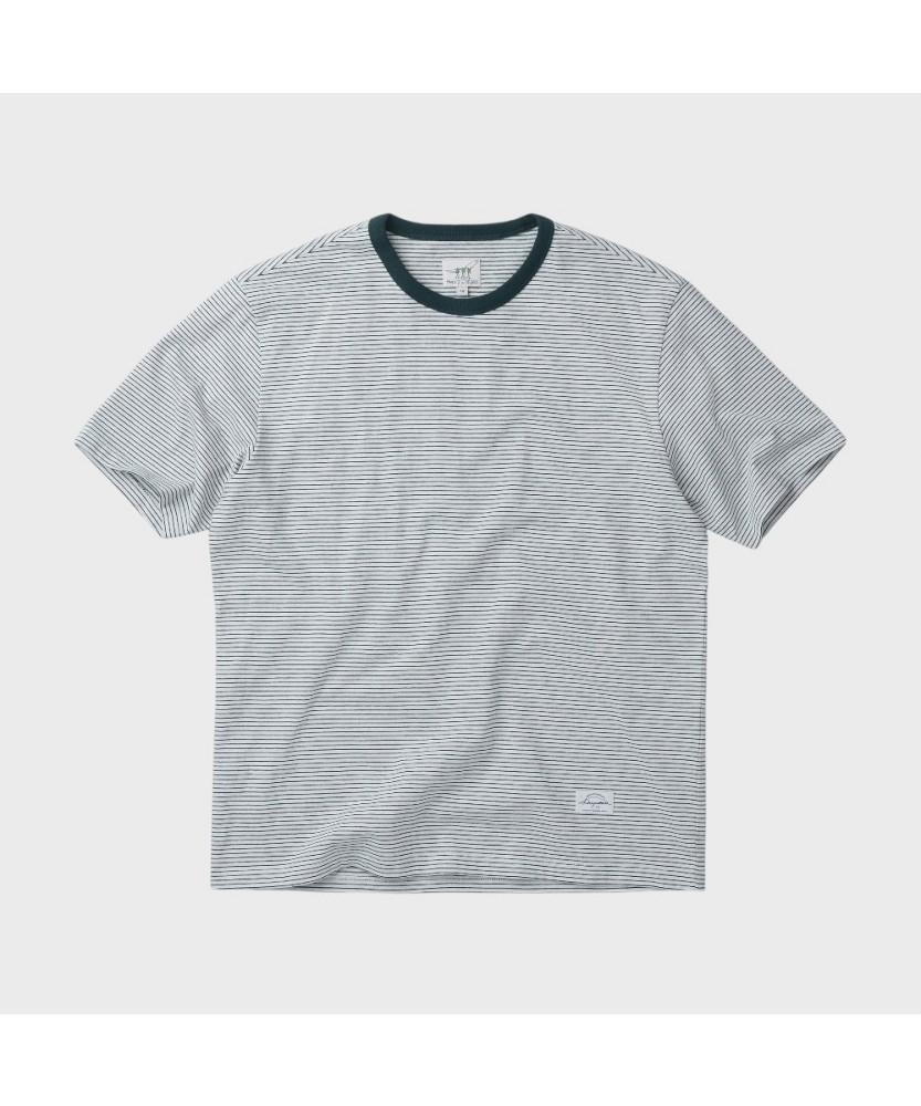 Henlikoteun Multi-Stripe Short Sleeve T-Shirt Aytam26701Grx